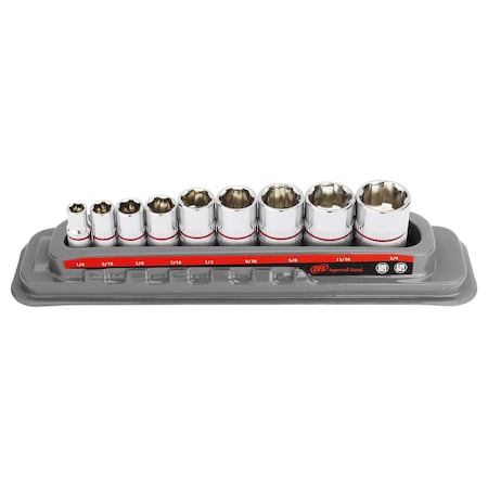 Ingersoll-Rand 9 Piece Tech Solutions SAE Non-Slip Socket Set 752040X